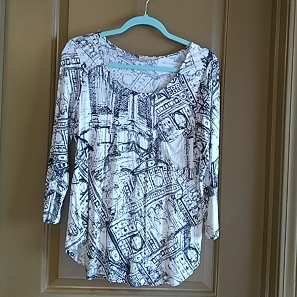 Joan Vass Studio Scoop Neck Blouse